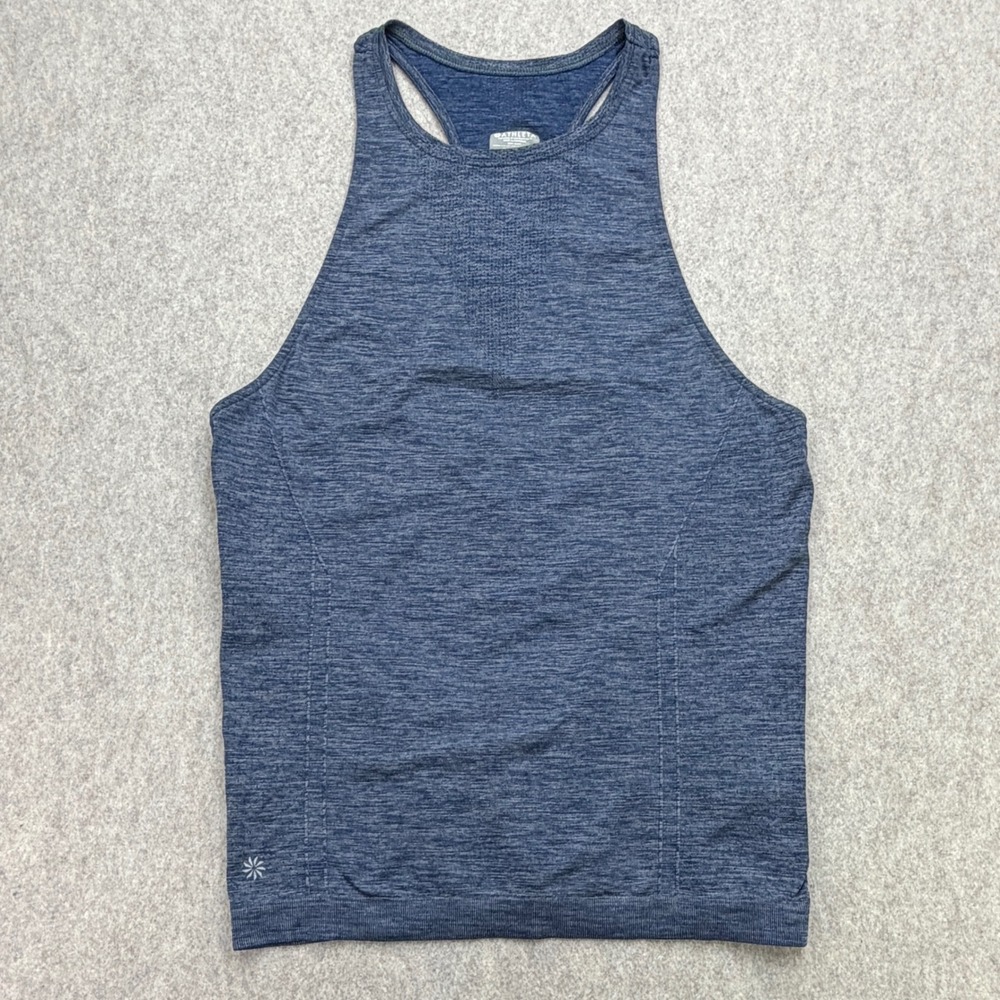 Athleta Racerback Tank Womens S Blue Seamless Sporty Athleisure Gym Training